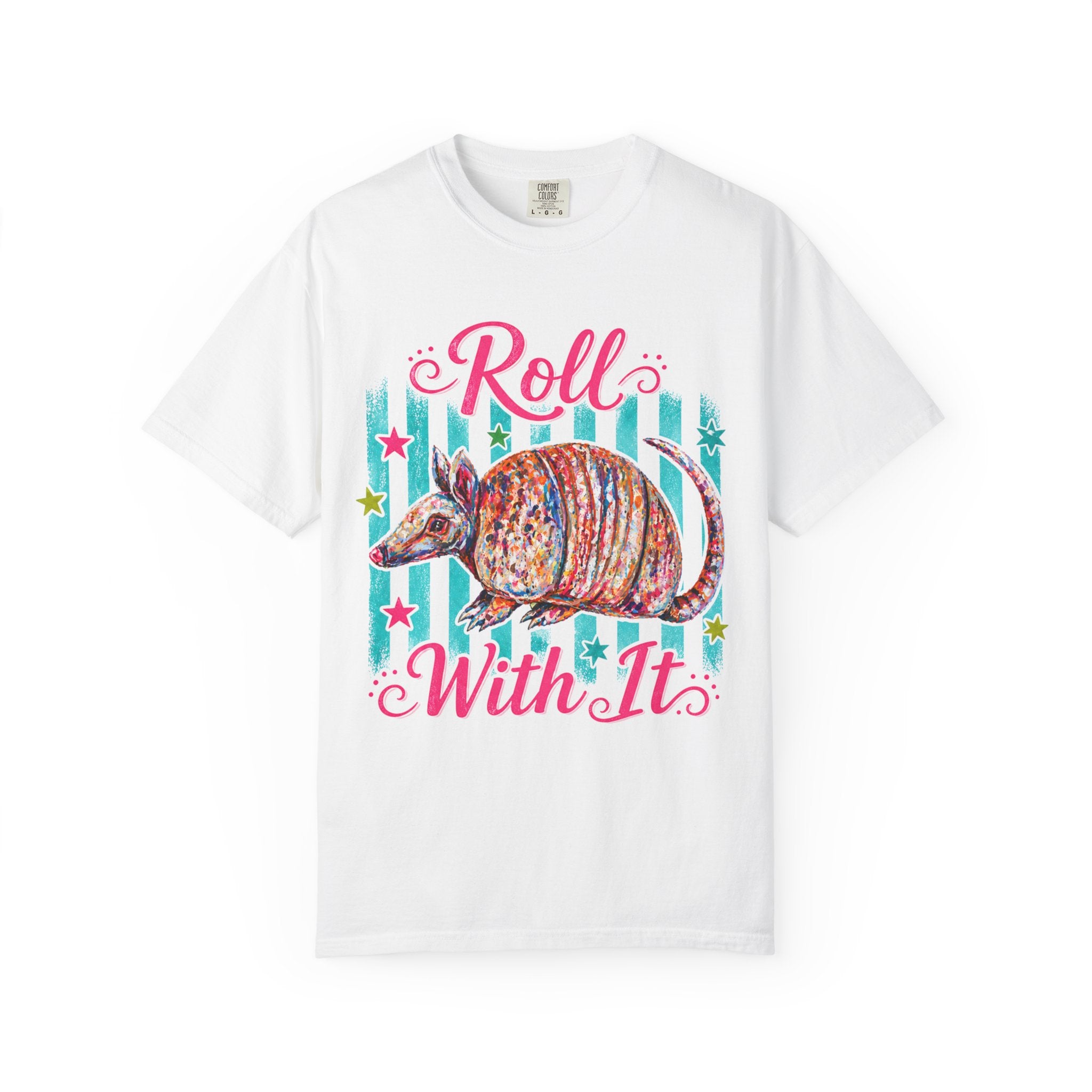 Roll With It Aramadillo T-Shirt | Colorful Funny Graphic Tee