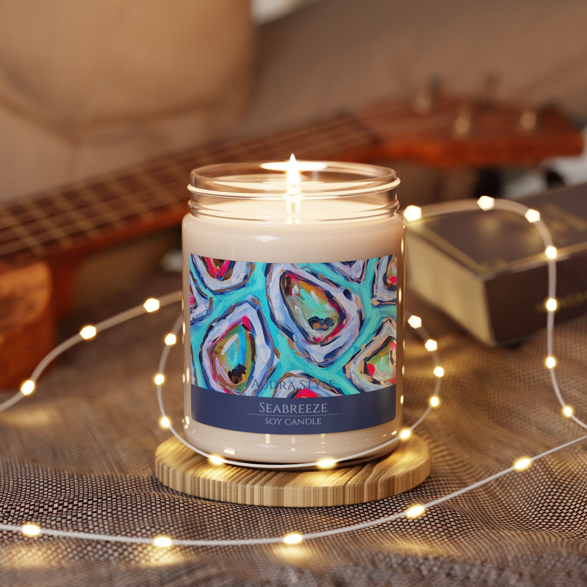 Seabreeze Scented Soy Candle - 9oz Coastal Design for Home Décor & Relaxation