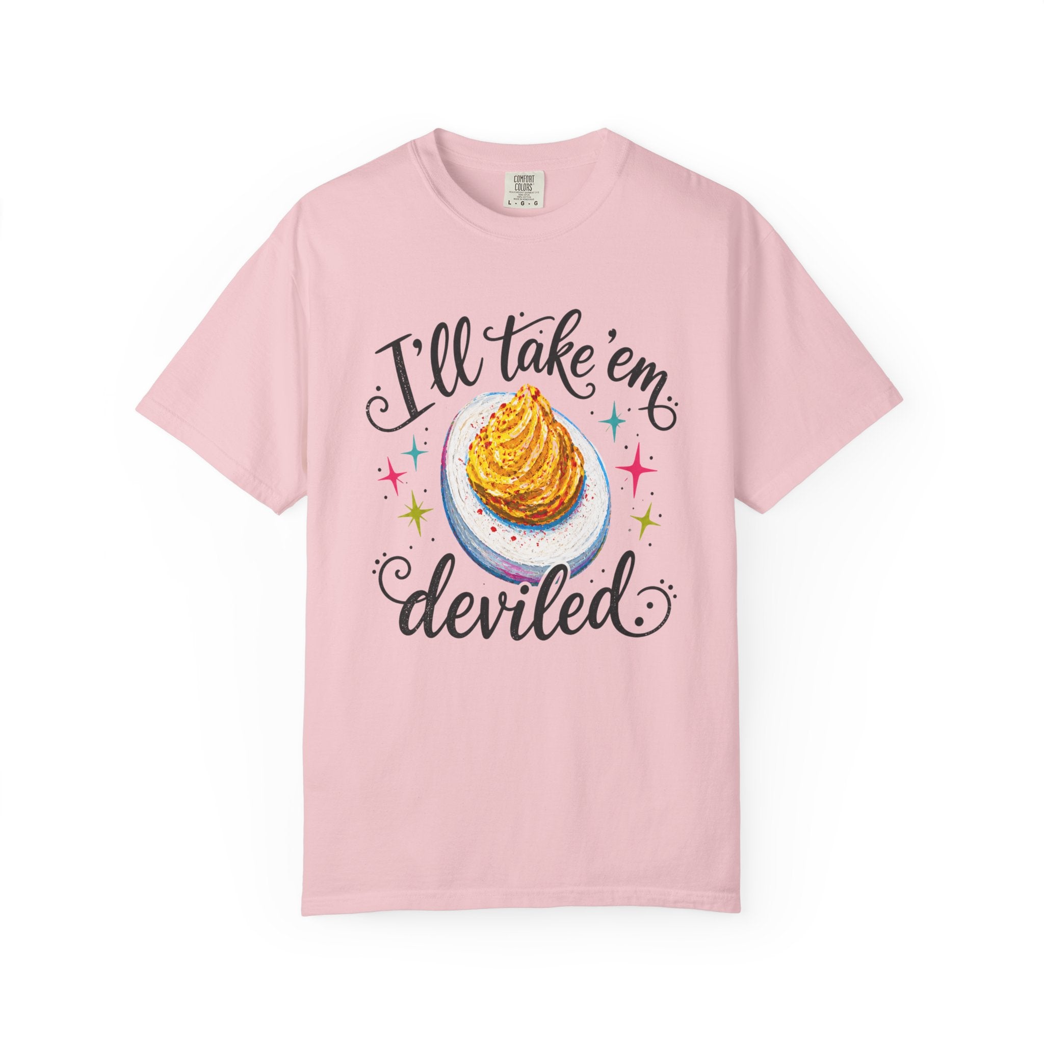 I'll Take 'Em Deviled T-Shirt | Colorful Deviled Egg Graphic Tee