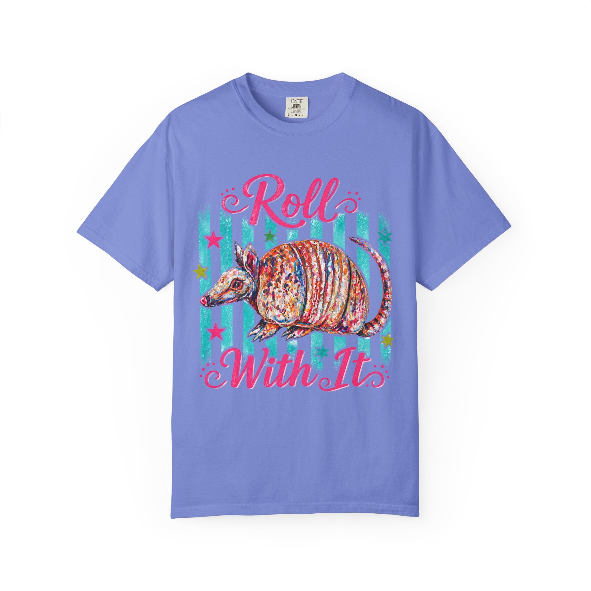 Roll With It Aramadillo T-Shirt | Colorful Funny Graphic Tee