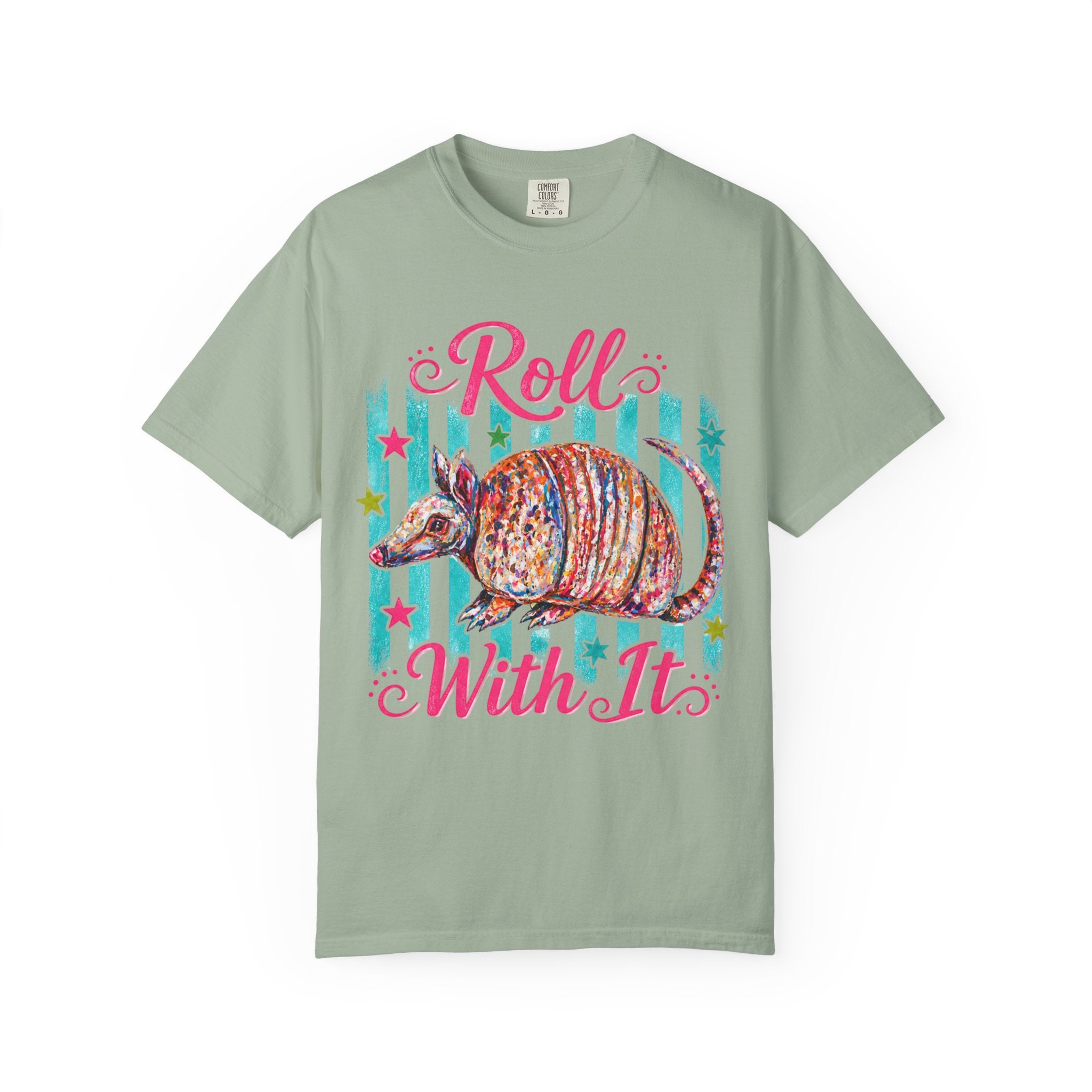 Roll With It Aramadillo T-Shirt | Colorful Funny Graphic Tee