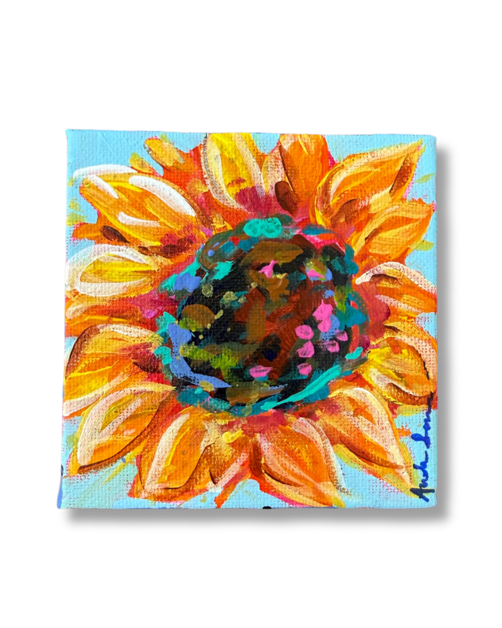 Sunflower Original Painting | Whimsical Home Decor Art