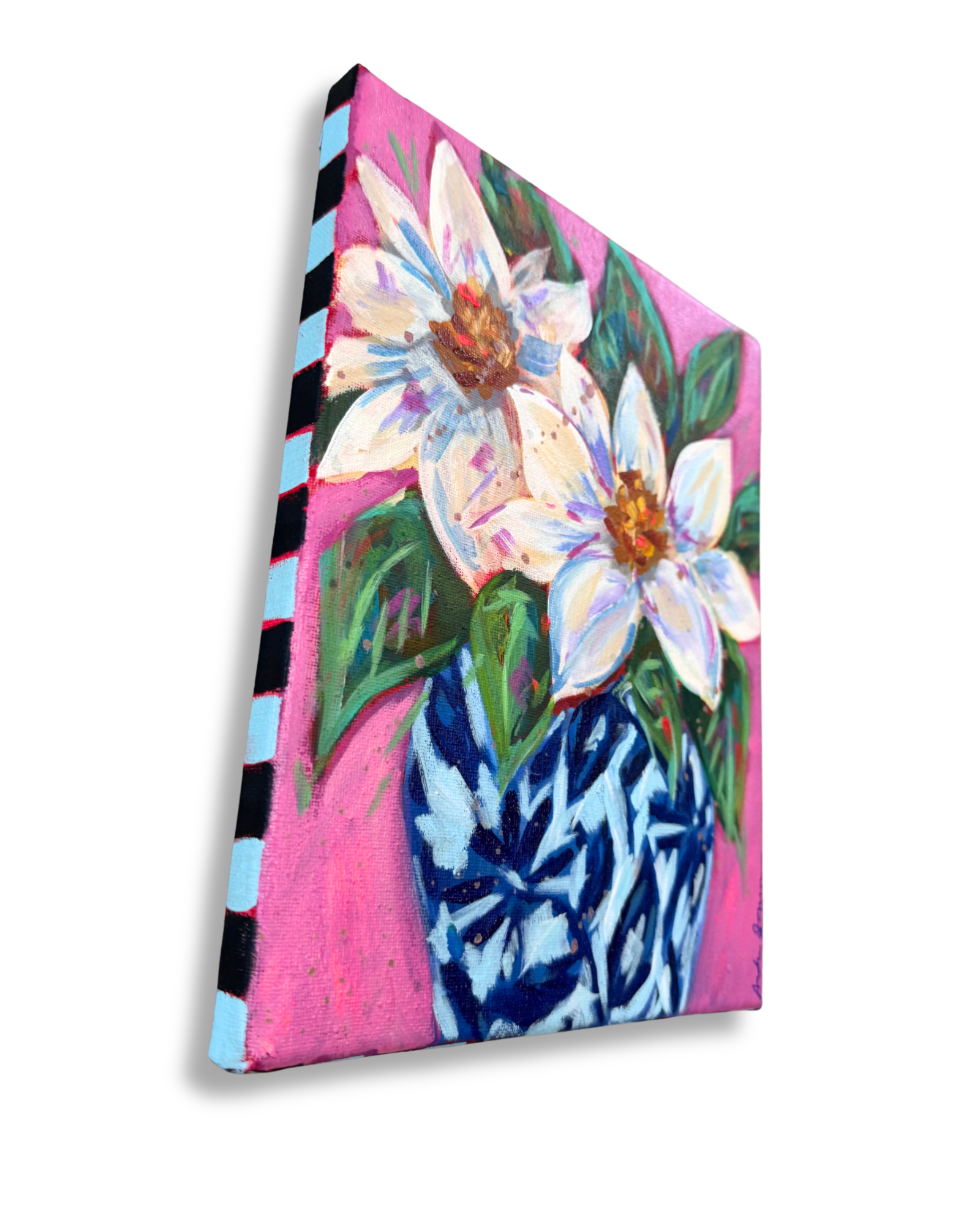 Magnolia Bouquet Original 8x10 Painting | Whimsical Home Decor Art