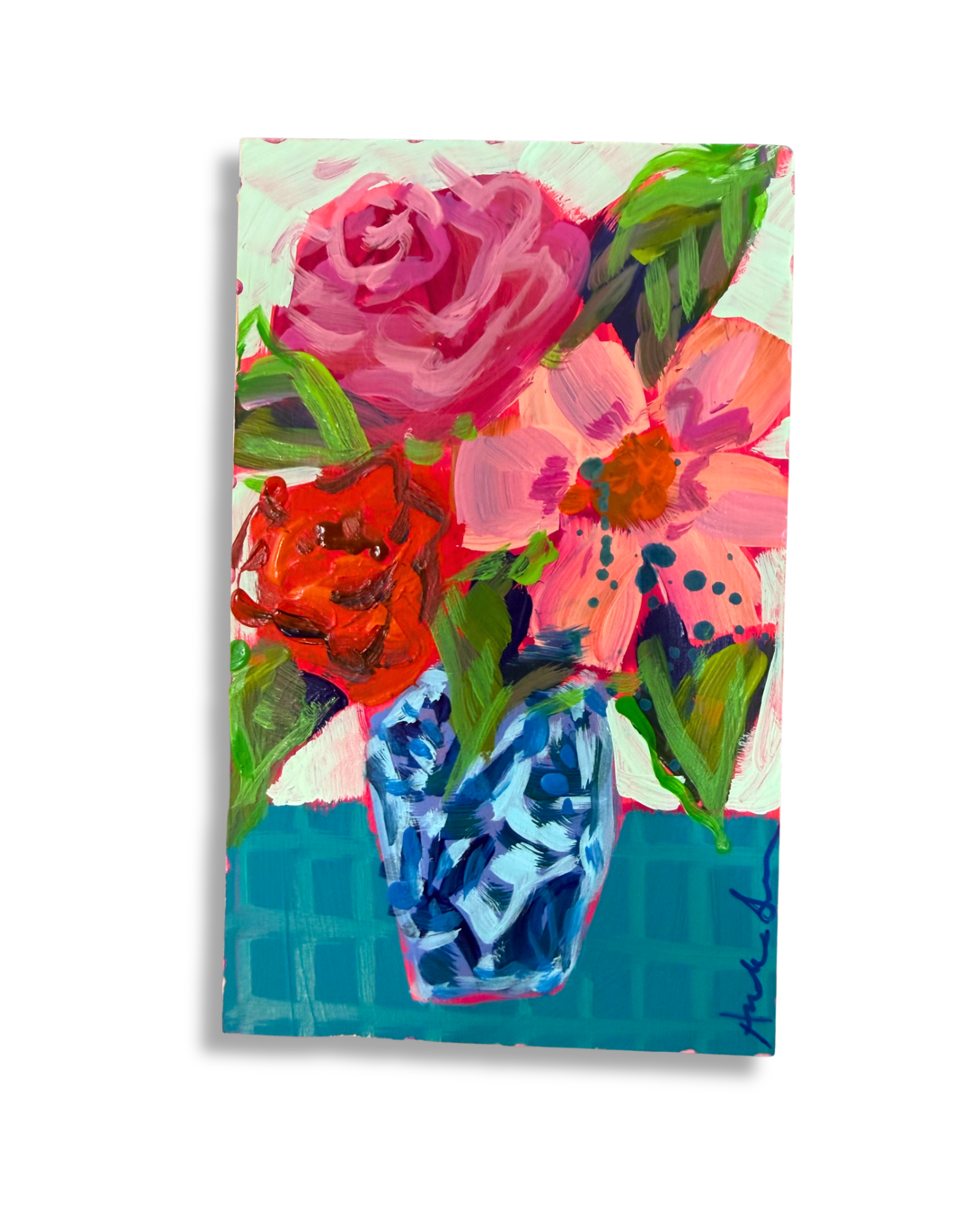 Floral Bouquet Original Painting | Whimsical Home Decor Art