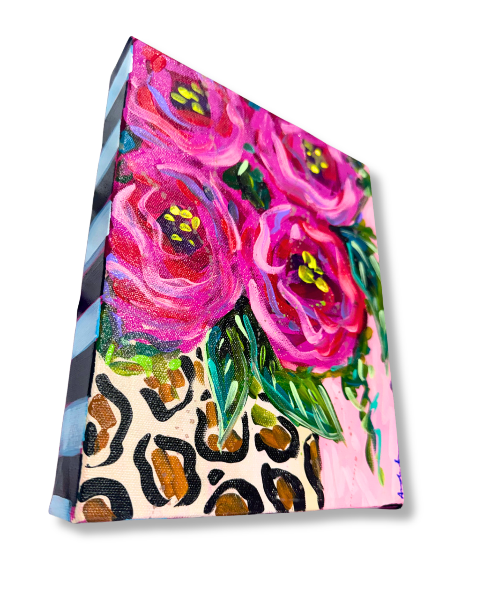 Floral Bouquet Original 8x10 Painting | Whimsical Home Decor Art