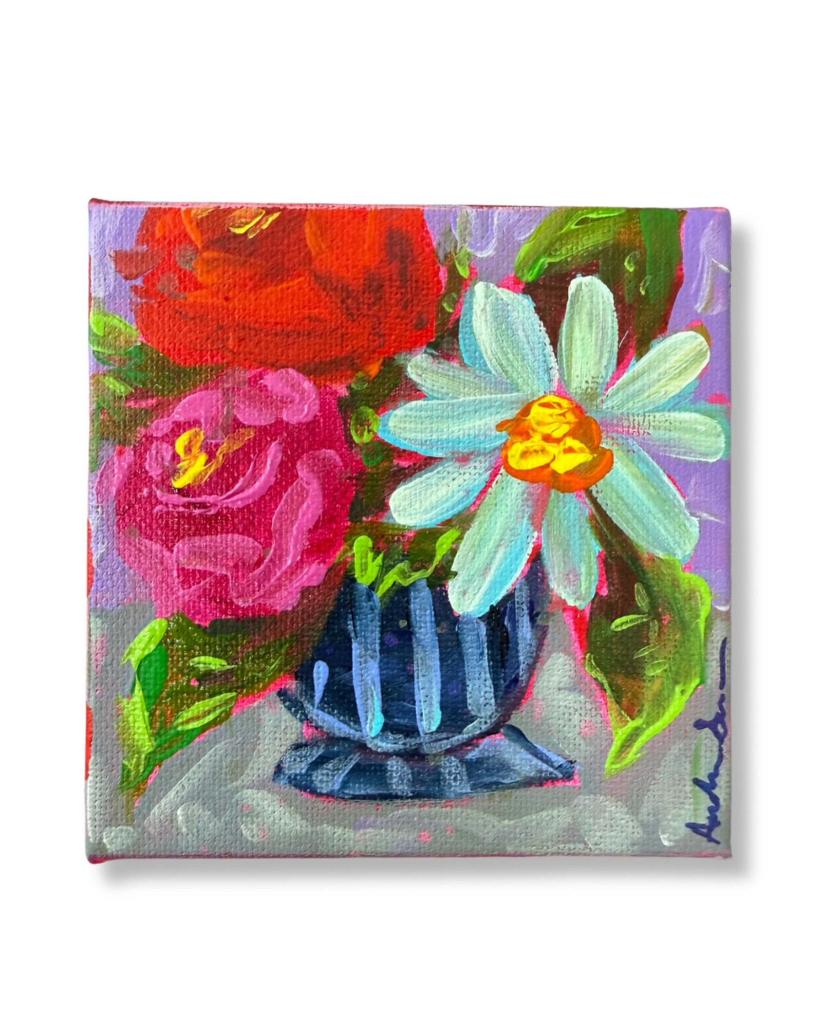 Floral Bouquet Original Painting | Whimsical Home Decor Art
