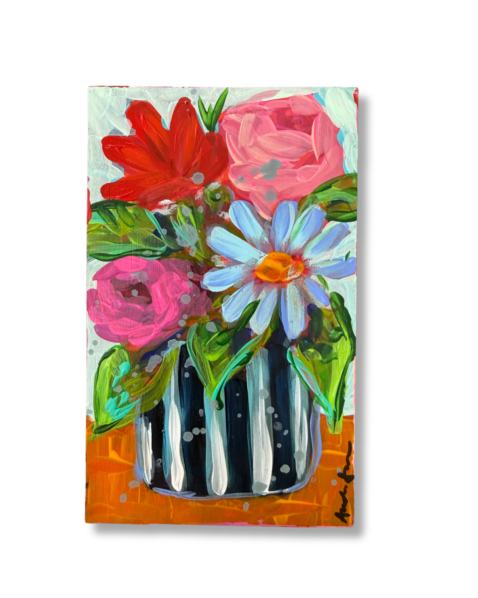 Floral Bouquet Original Painting | Whimsical Home Decor Art