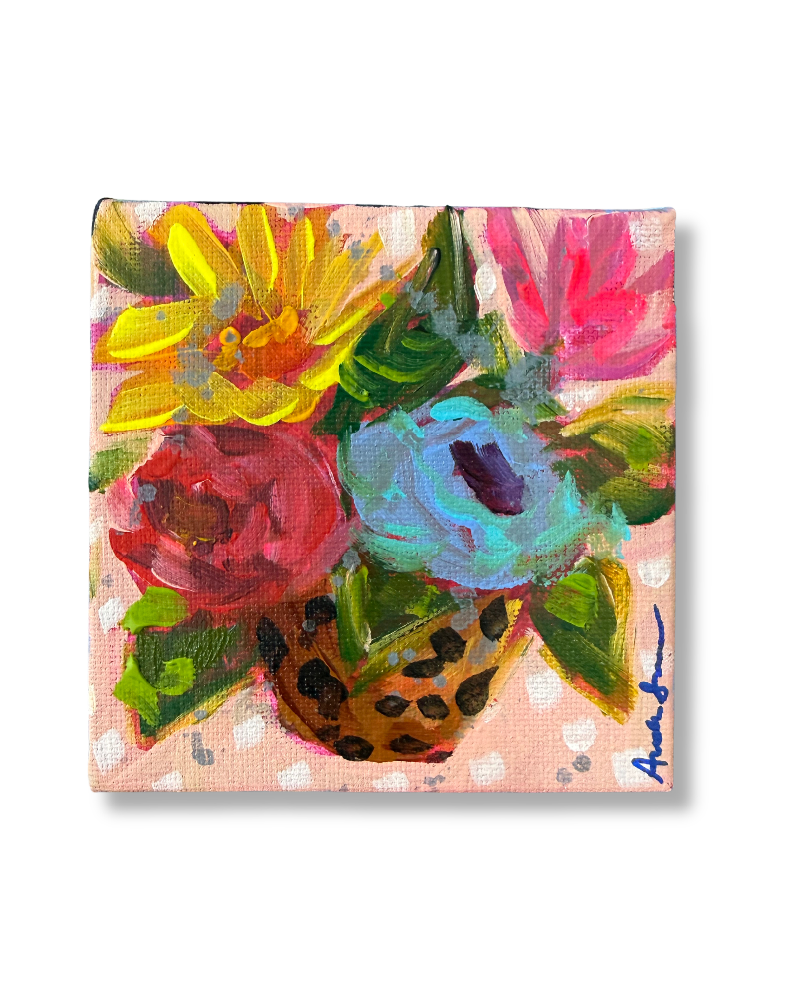 Floral Bouquet Original Painting | Whimsical Home Decor Art