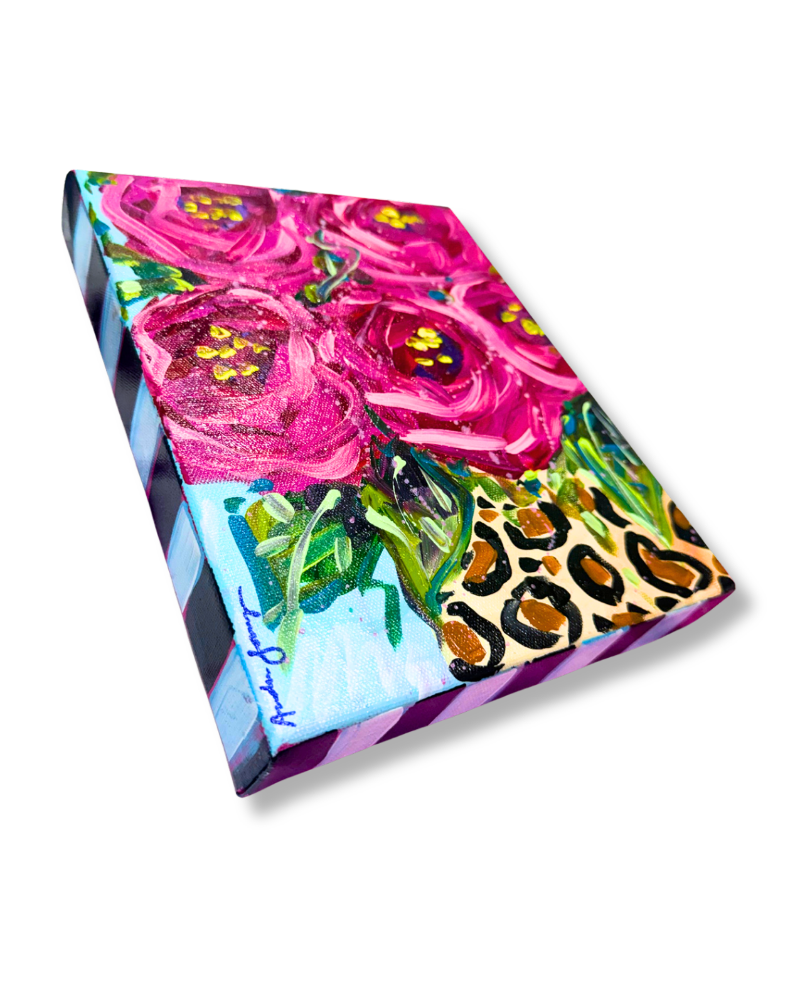Floral Bouquet Original 8x10 Painting | Whimsical Home Decor Art