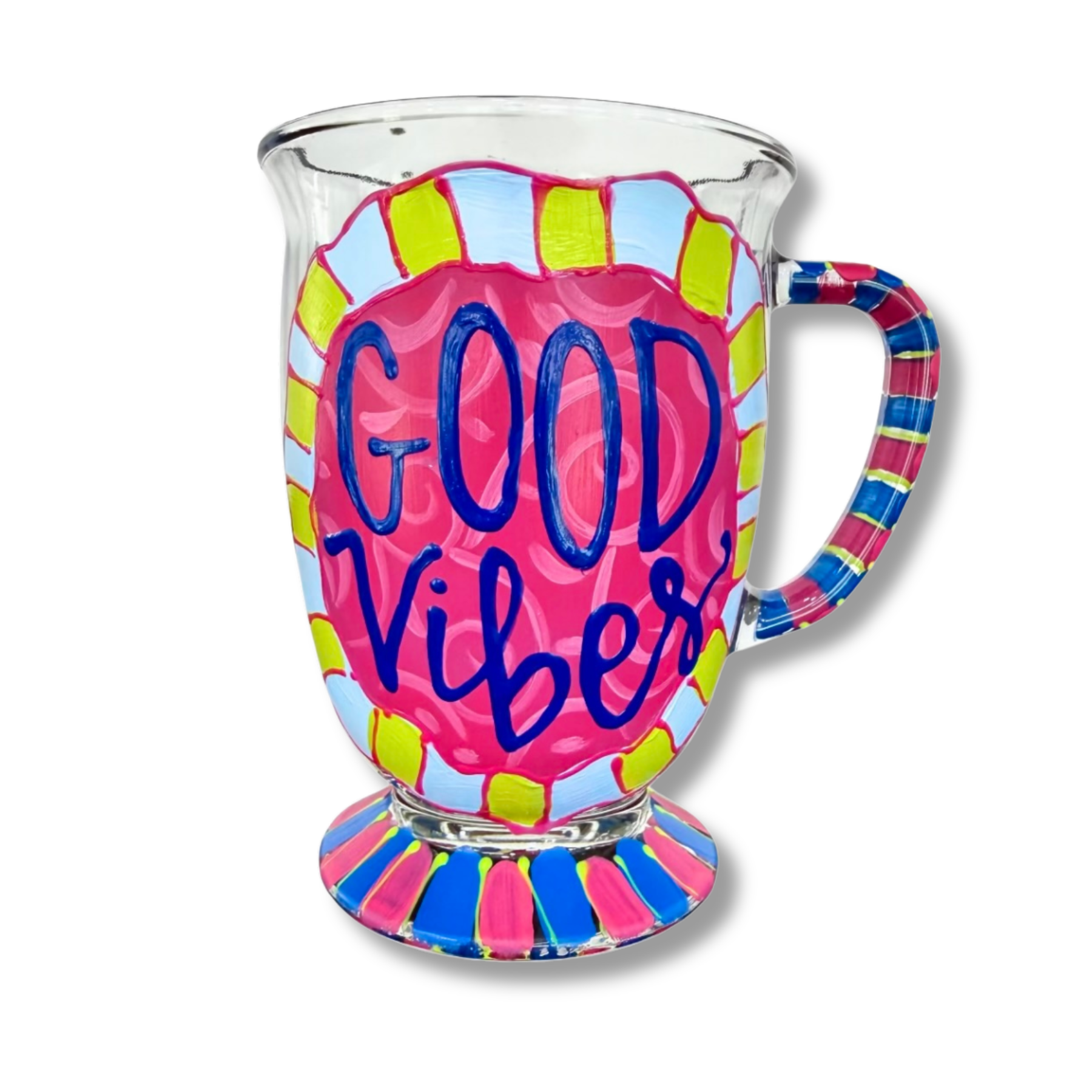 Good Vibes Hand Painted Coffee Mug