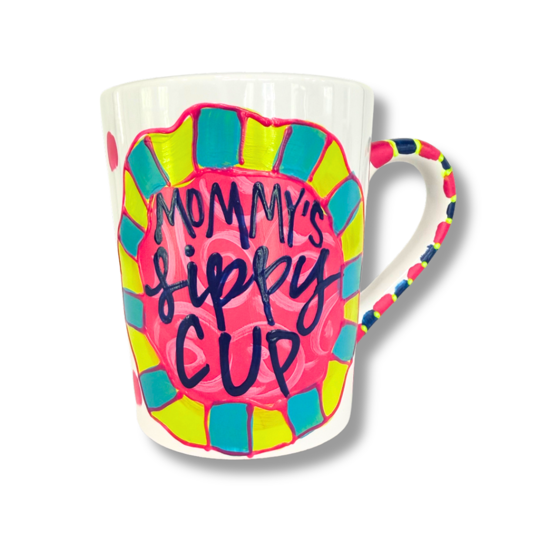 Mama's Sippy Cup Hand Painted Coffee Mug