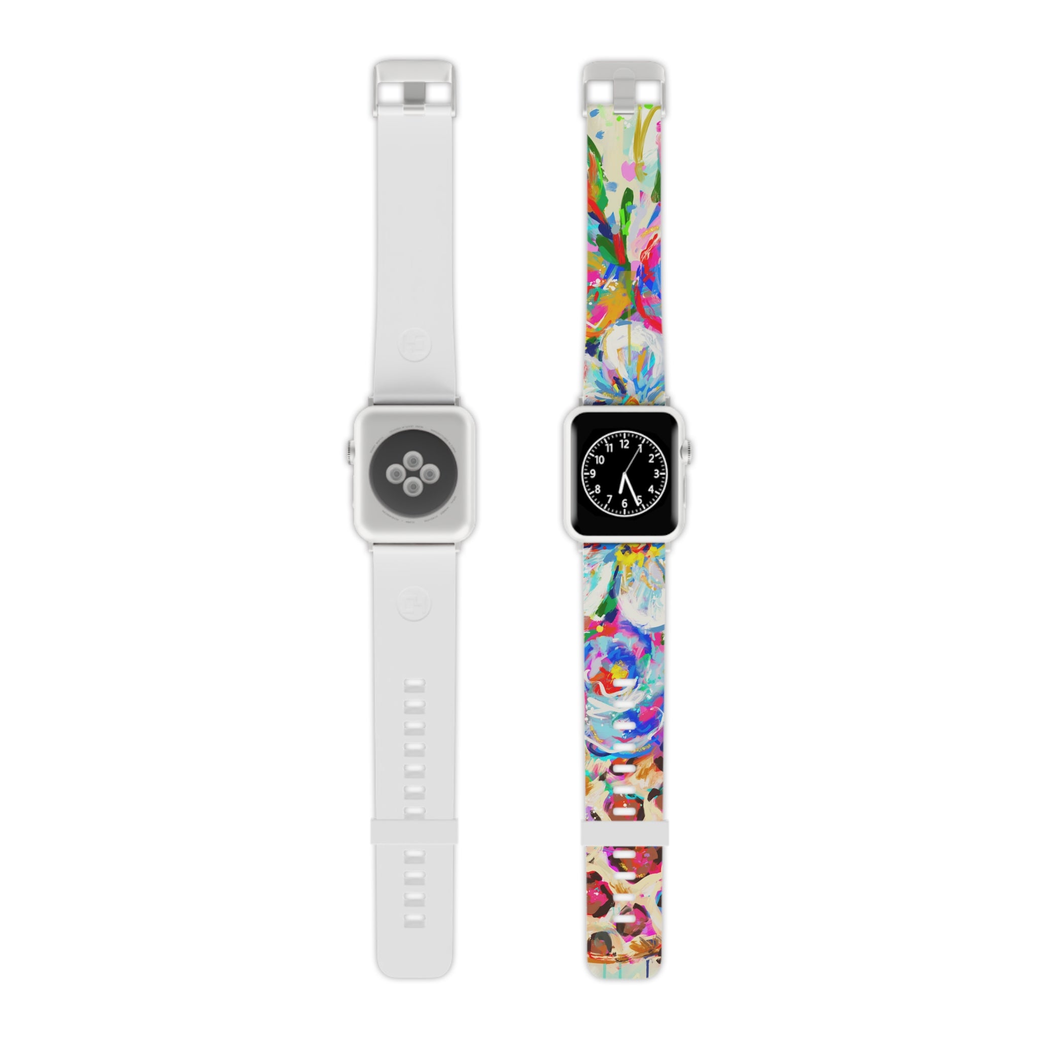 Floral Splash Apple Watch Band - Colorful Abstract Floral Print