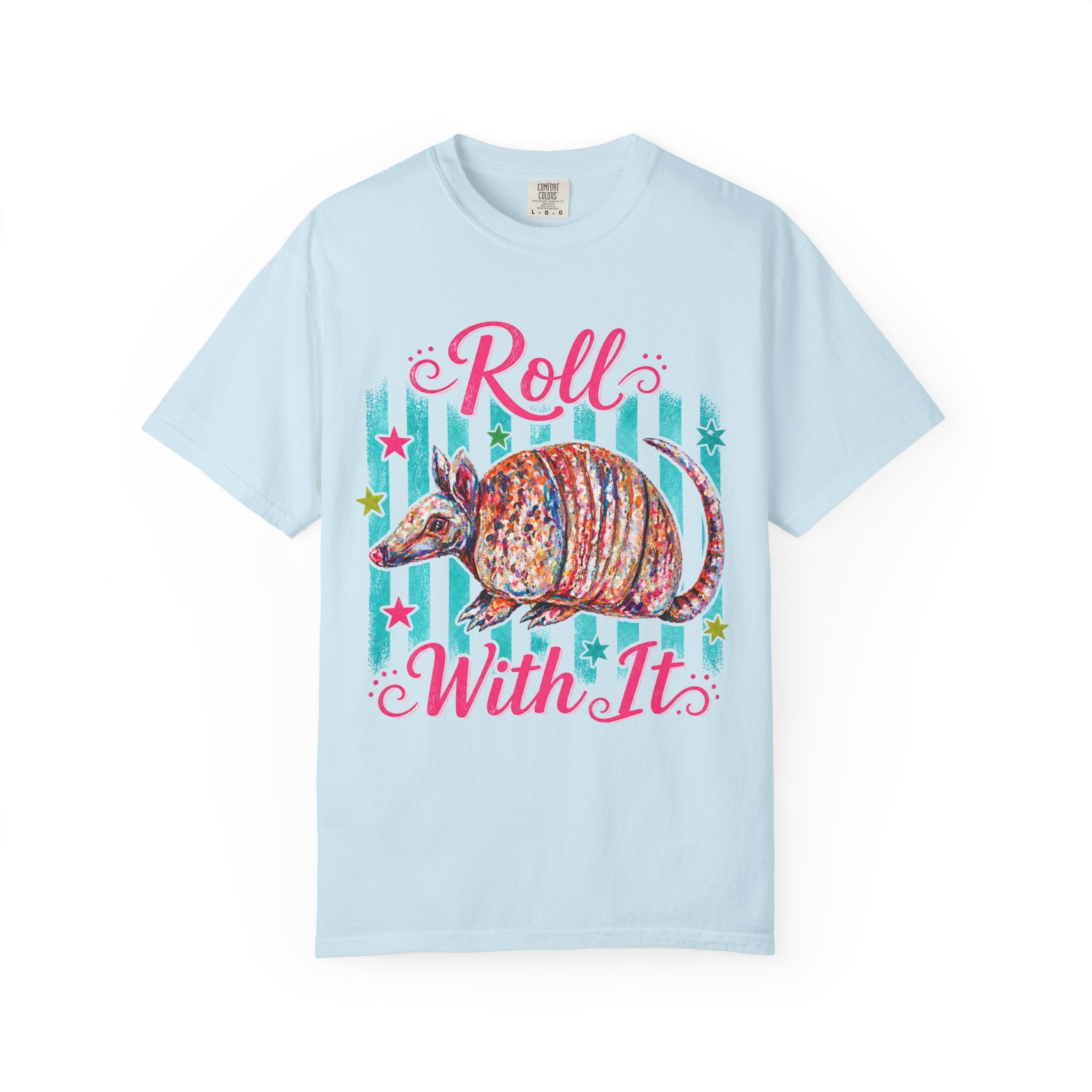 Roll With It Aramadillo T-Shirt | Colorful Funny Graphic Tee