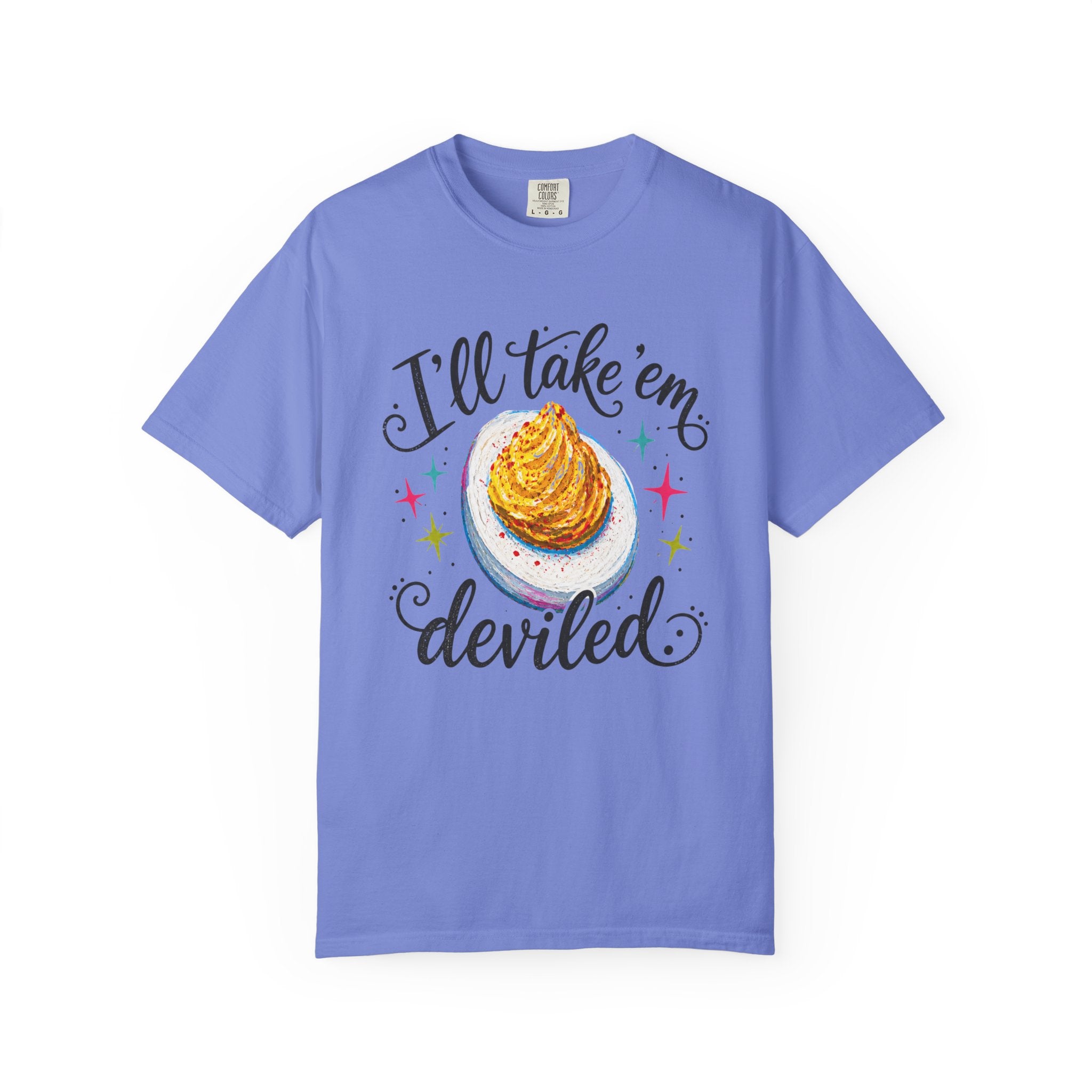 I'll Take 'Em Deviled T-Shirt | Colorful Deviled Egg Graphic Tee