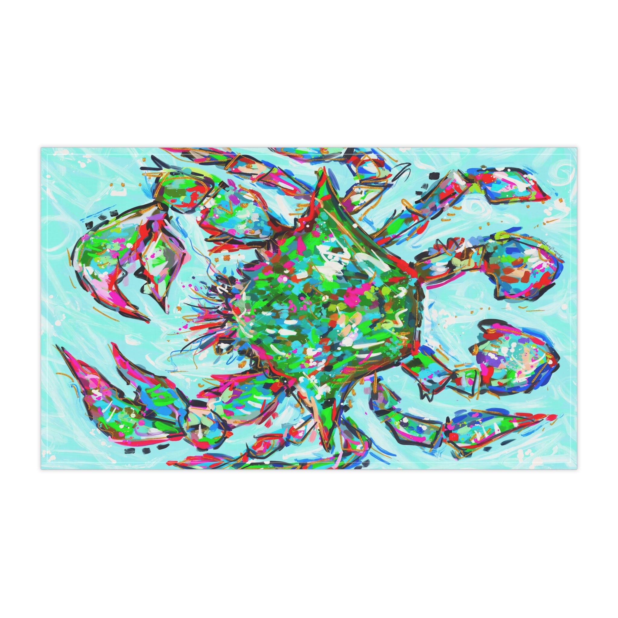 Blue Crab Tea Towel