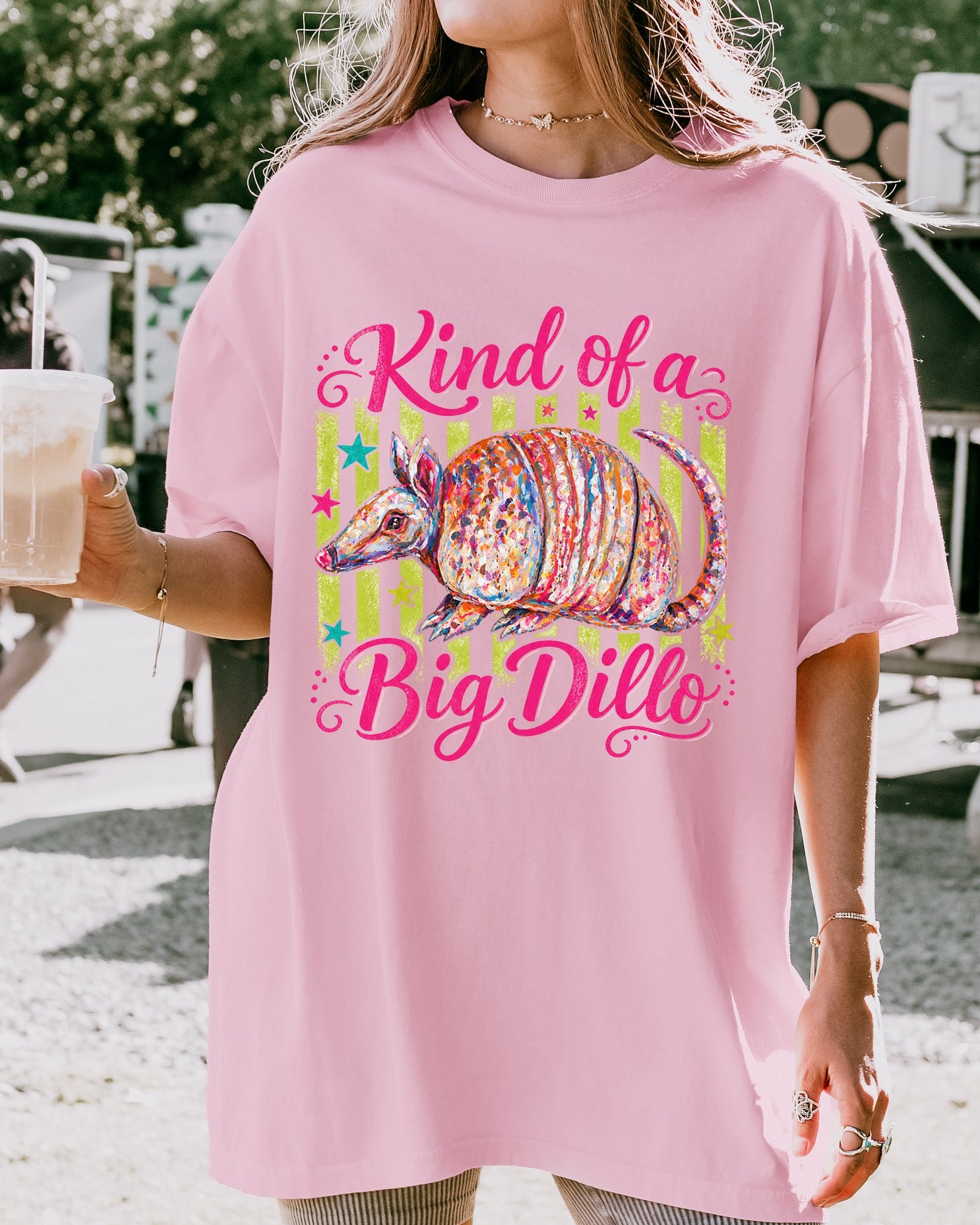 Kind of a Big Dillo T-Shirt | Colorful Armadillo Graphic Tee