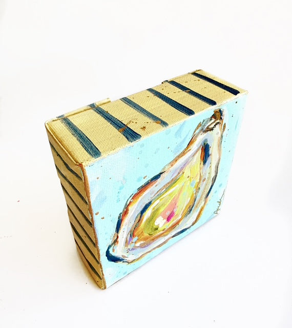 Hand Painted Original Oyster 4"x4" Canvas
