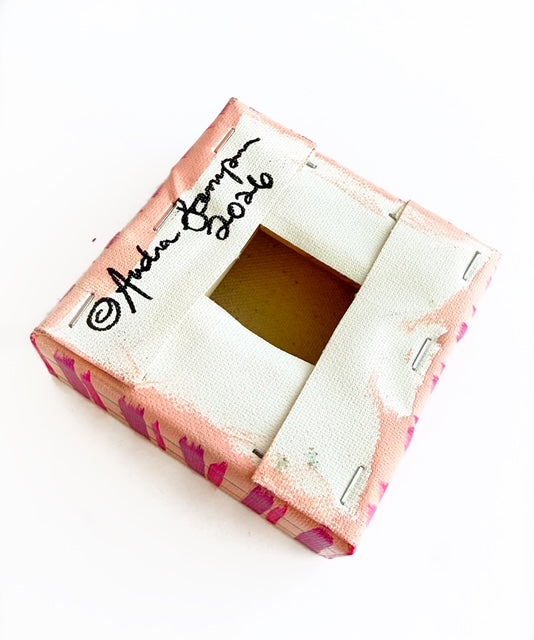 Hand Painted Original Floral Bouquet 4"x4" Canvas