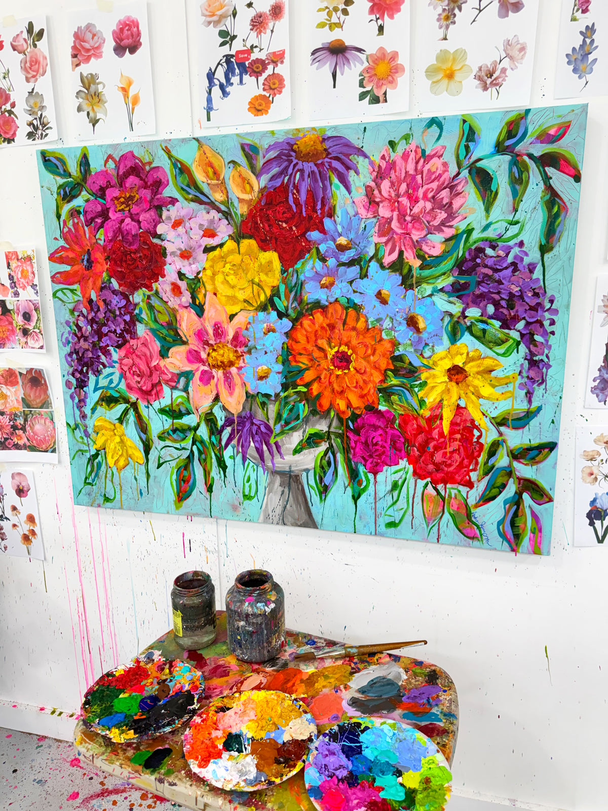 "Prove Them Wrong" Large Original 36x48" Floral Painting