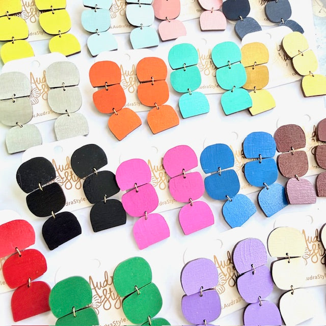 Triple Dangle Earrings - 16 Colors