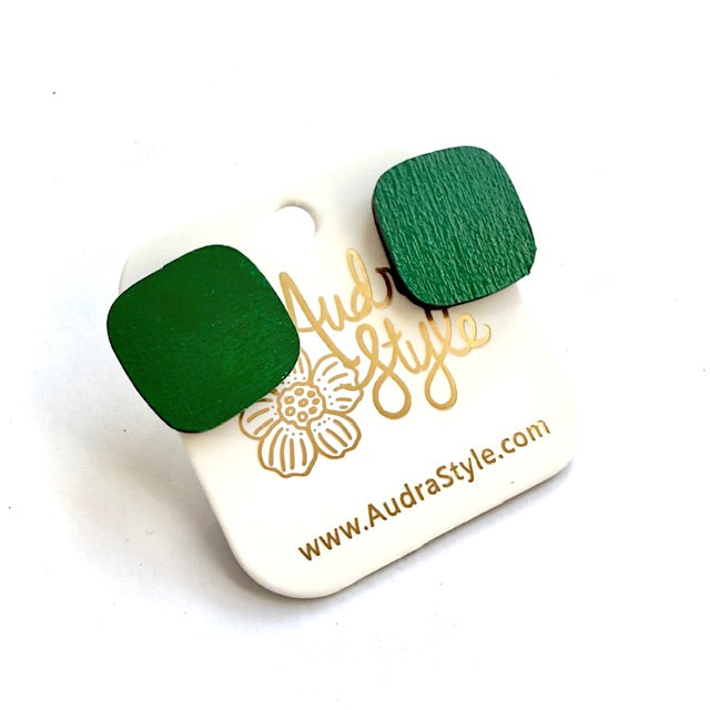 Rounded Square Stud - 16 Colors