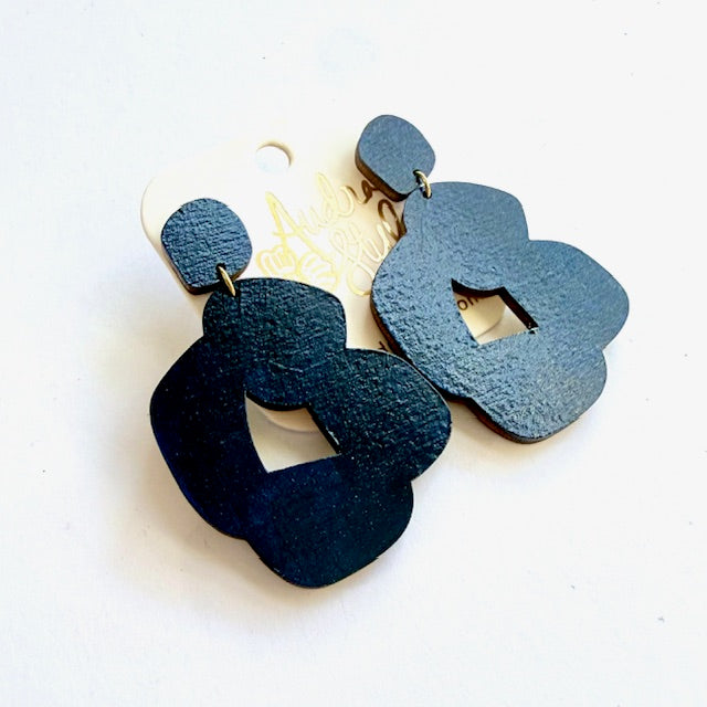 Abstract Flower Dangle Earrings - 16 Colors