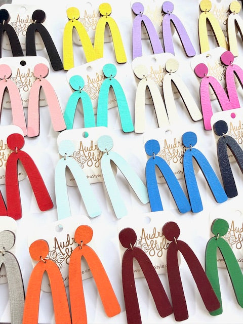 Arch Dangle Earrings - 16 Colors