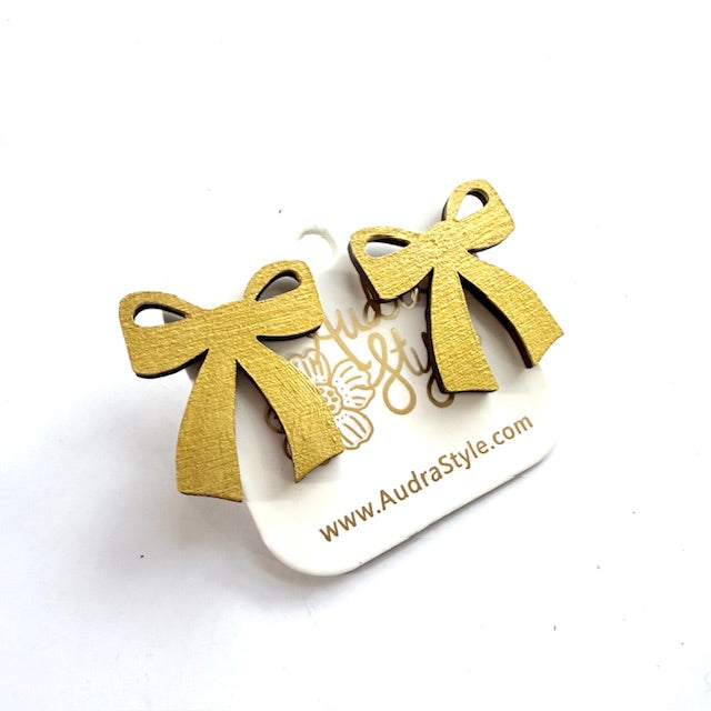 Bow Stud and Dangle Earrings