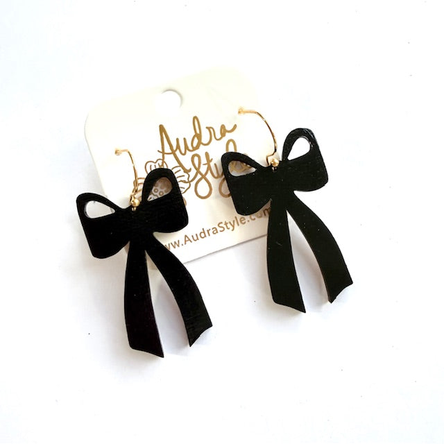 Bow Stud and Dangle Earrings