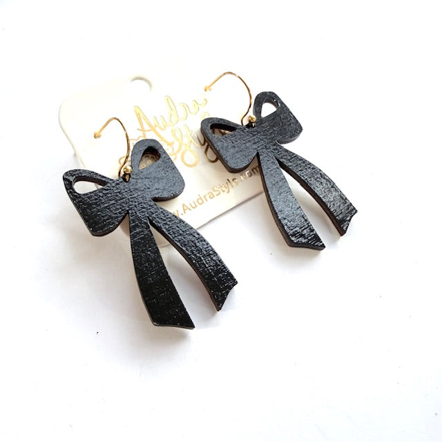 Bow Stud and Dangle Earrings