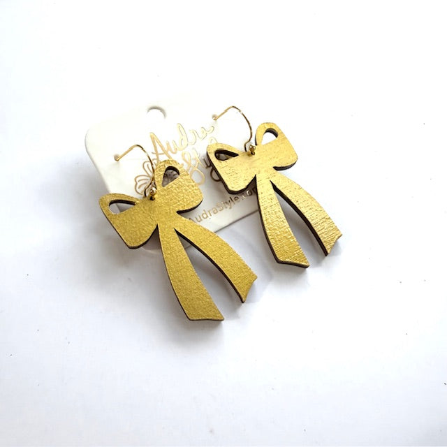 Bow Stud and Dangle Earrings