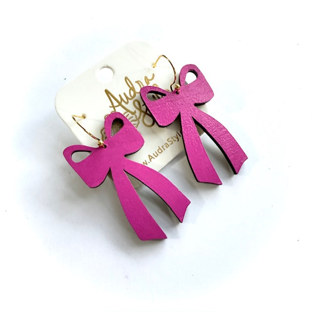 Bow Stud and Dangle Earrings