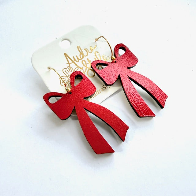 Bow Stud and Dangle Earrings