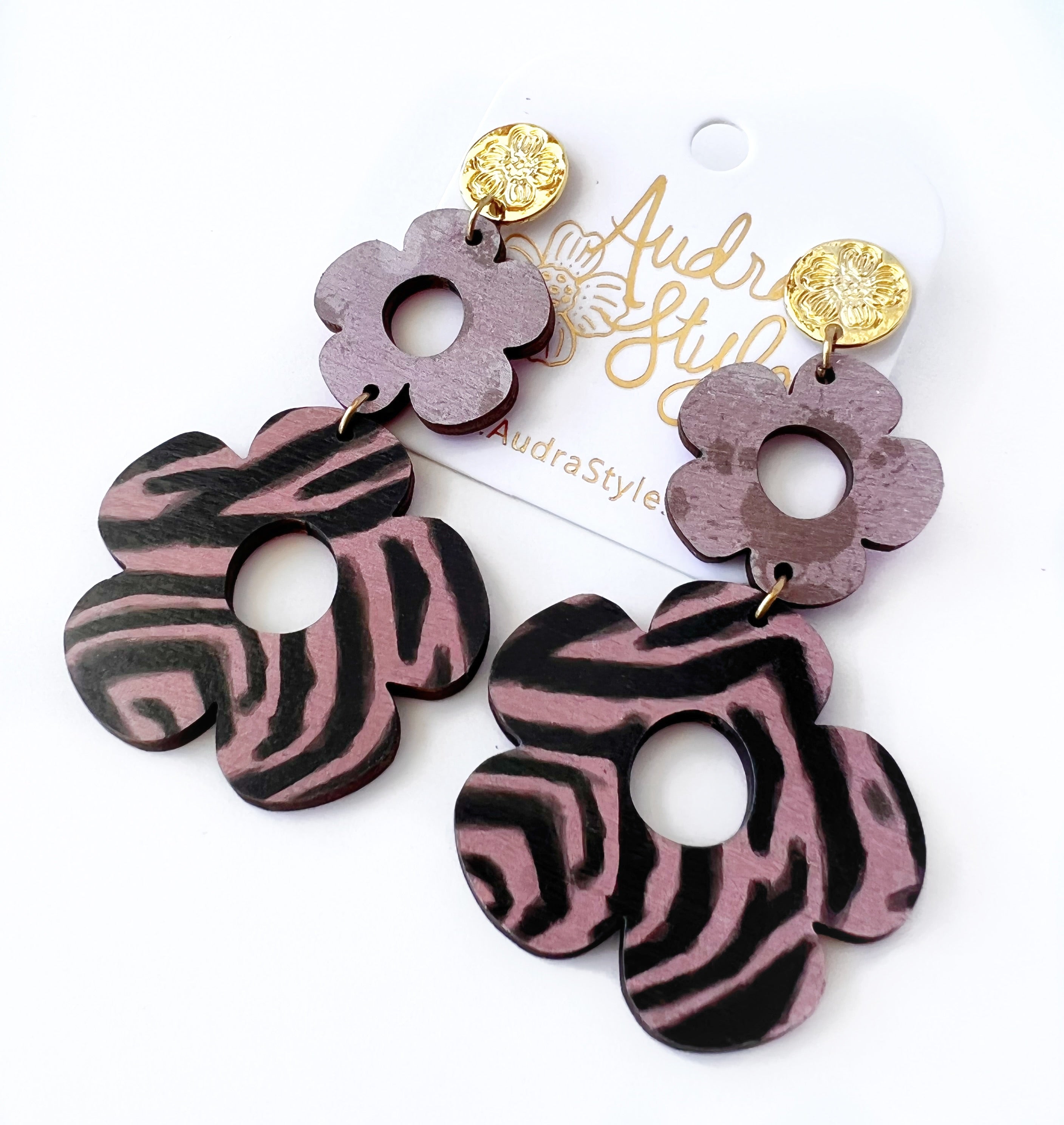 Flora - Taupe Splatter Taupe Black Zebra