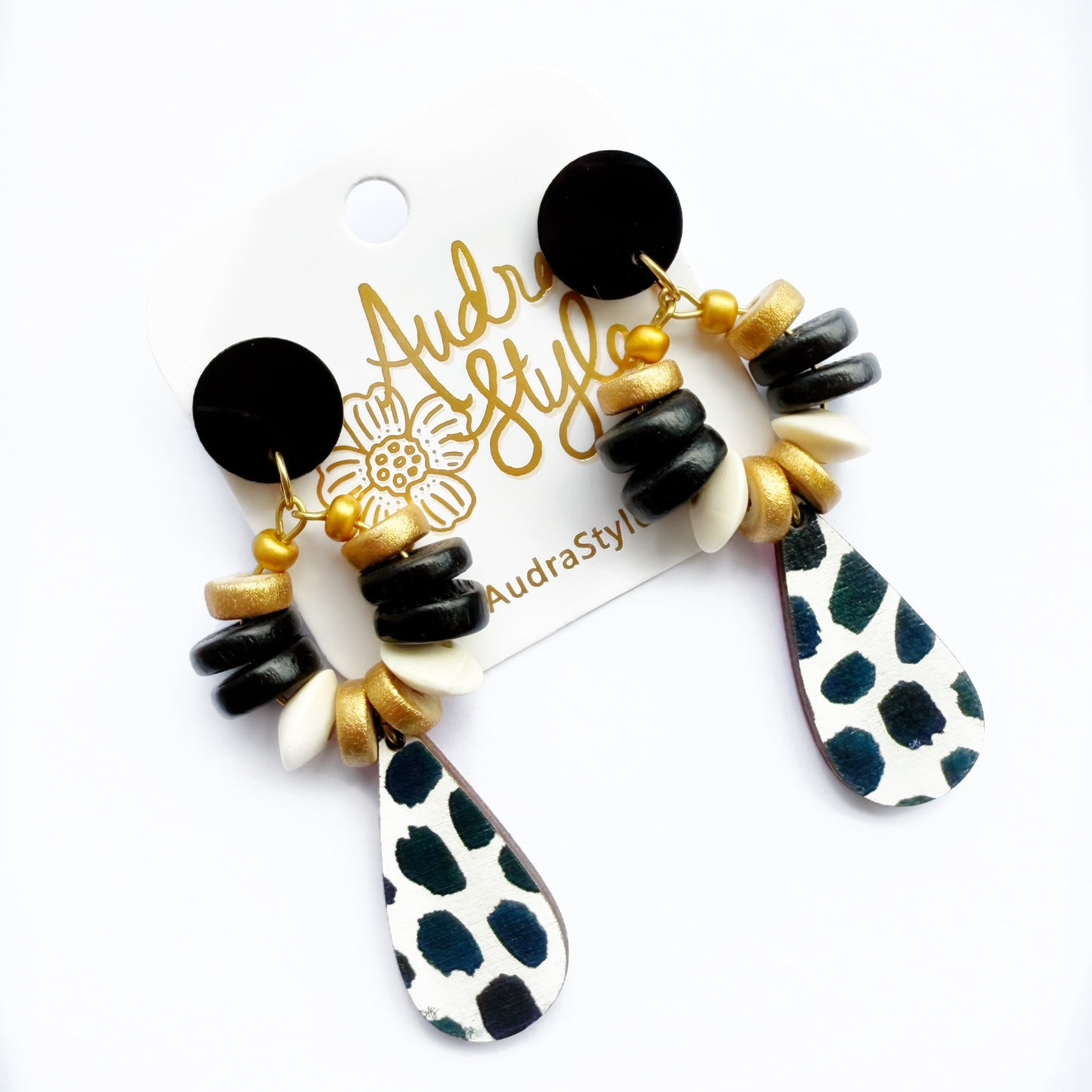 Chloe - Black Dot Beaded