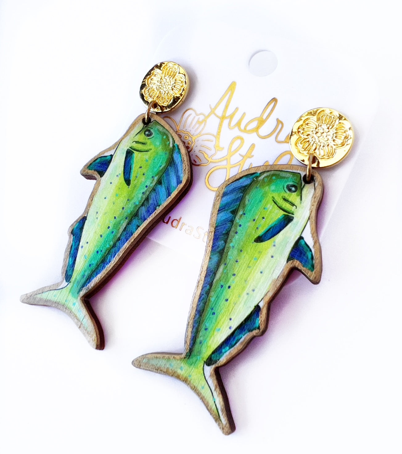 Mahi Mahi Dangle Earring Coastal Beach Spring Summer