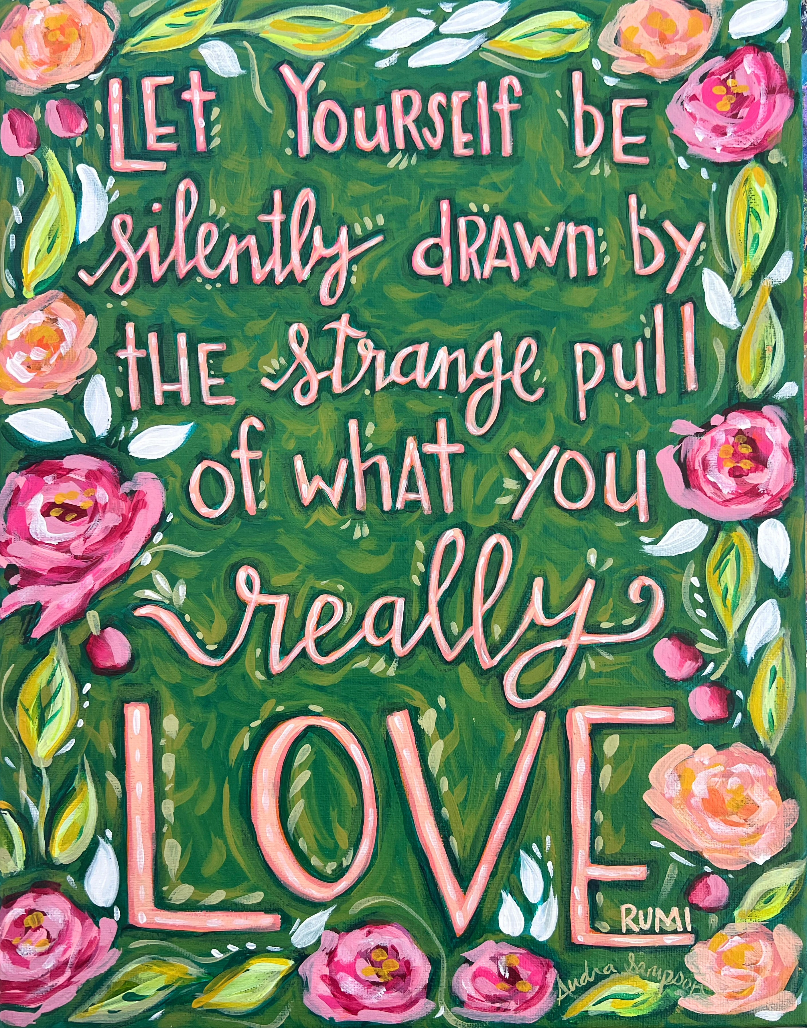 Rumi Quote Reproduction Print - On Paper or Canvas