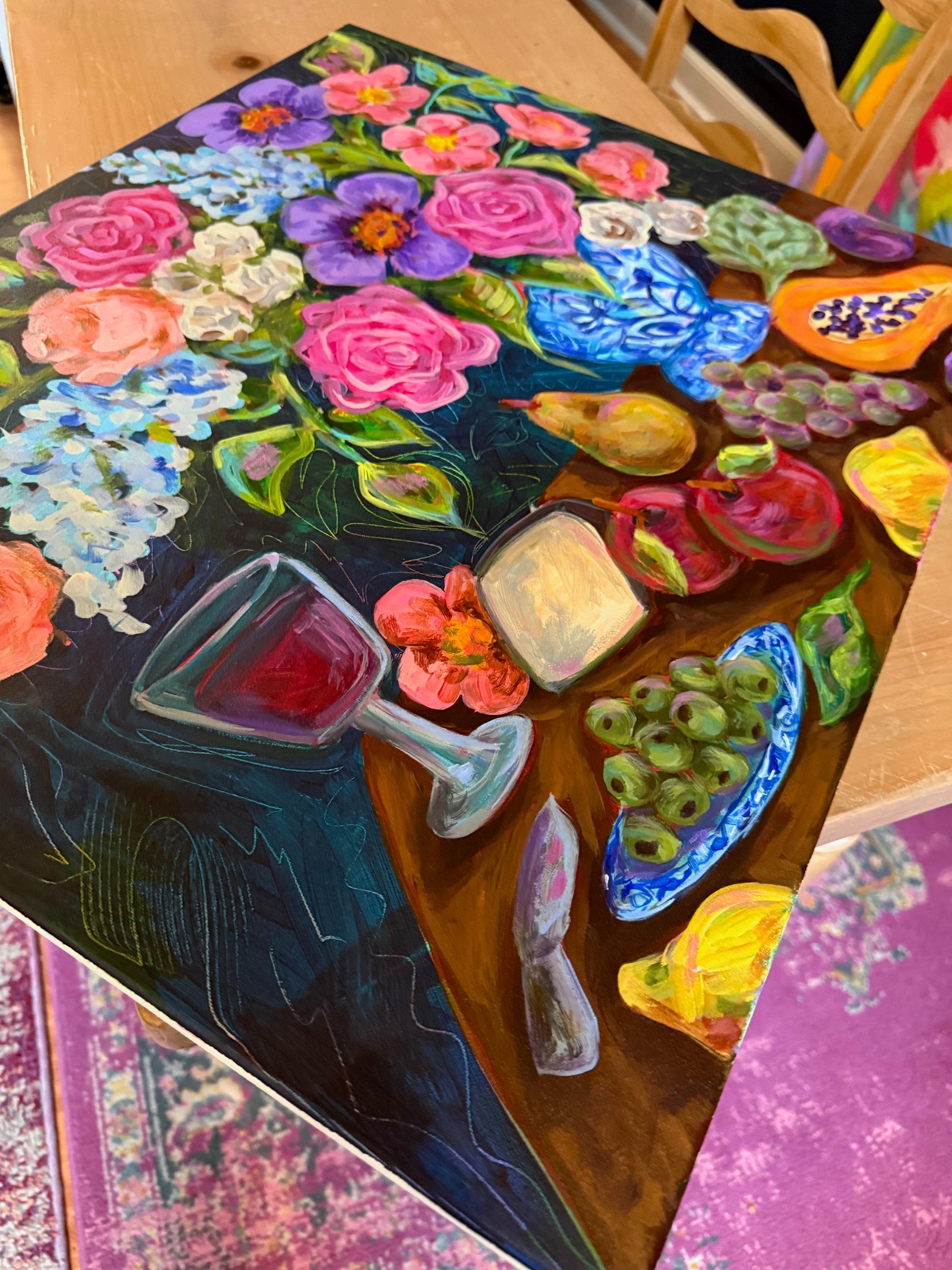 The Generous Table - Original Acrylic Painting 20x24 | Audra Style