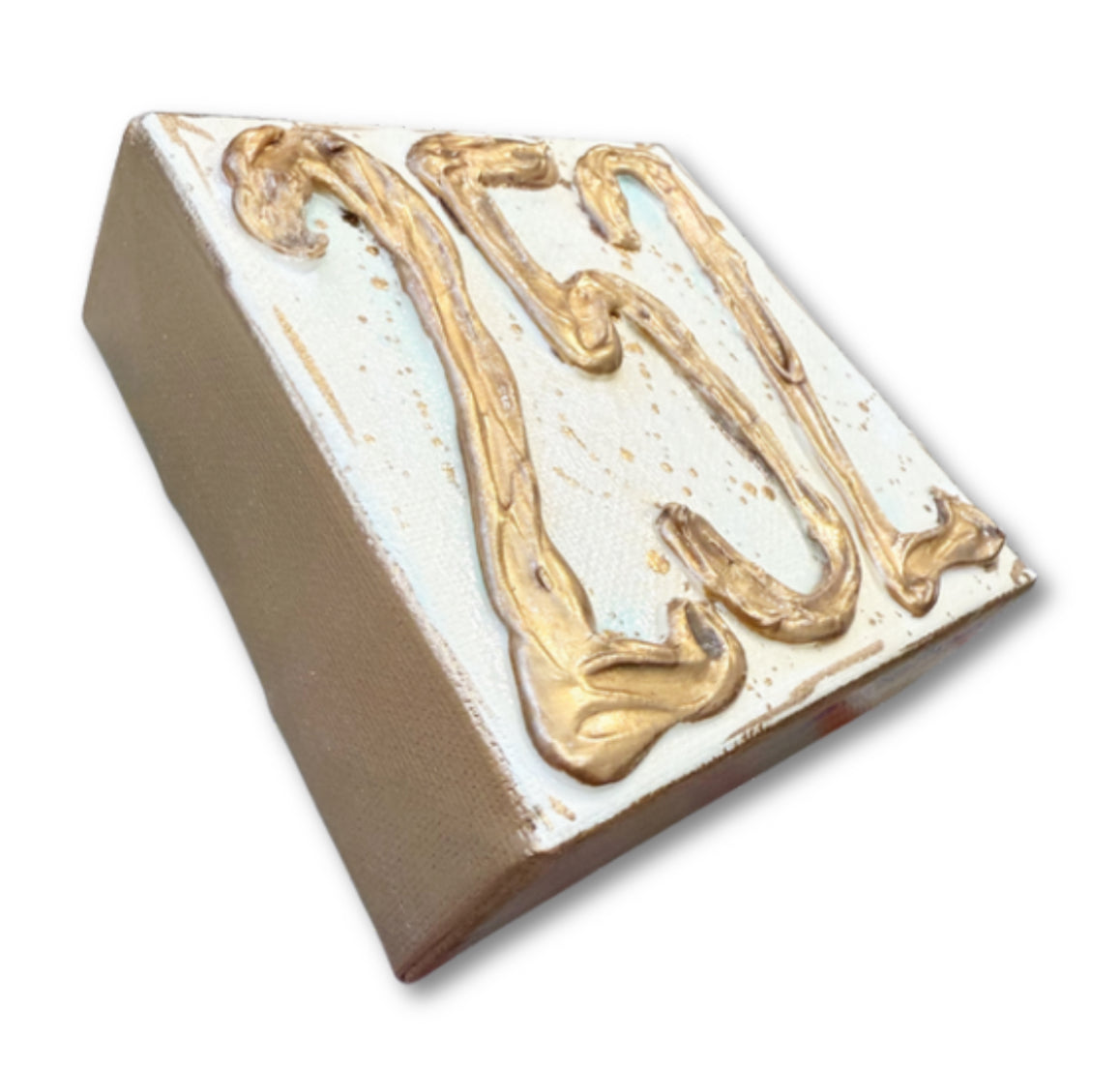 252 Area Code Original 4x4" Painting on Gallery Wrapped Canvas