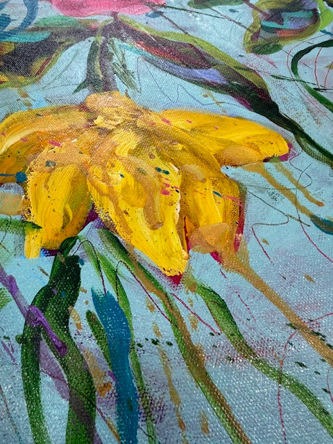 "Prove Them Wrong" Large Original 36x48" Floral Painting
