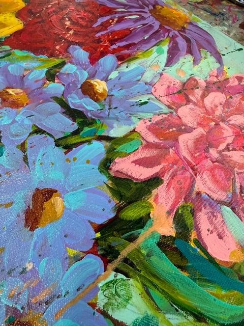 "Prove Them Wrong" Large Original 36x48" Floral Painting