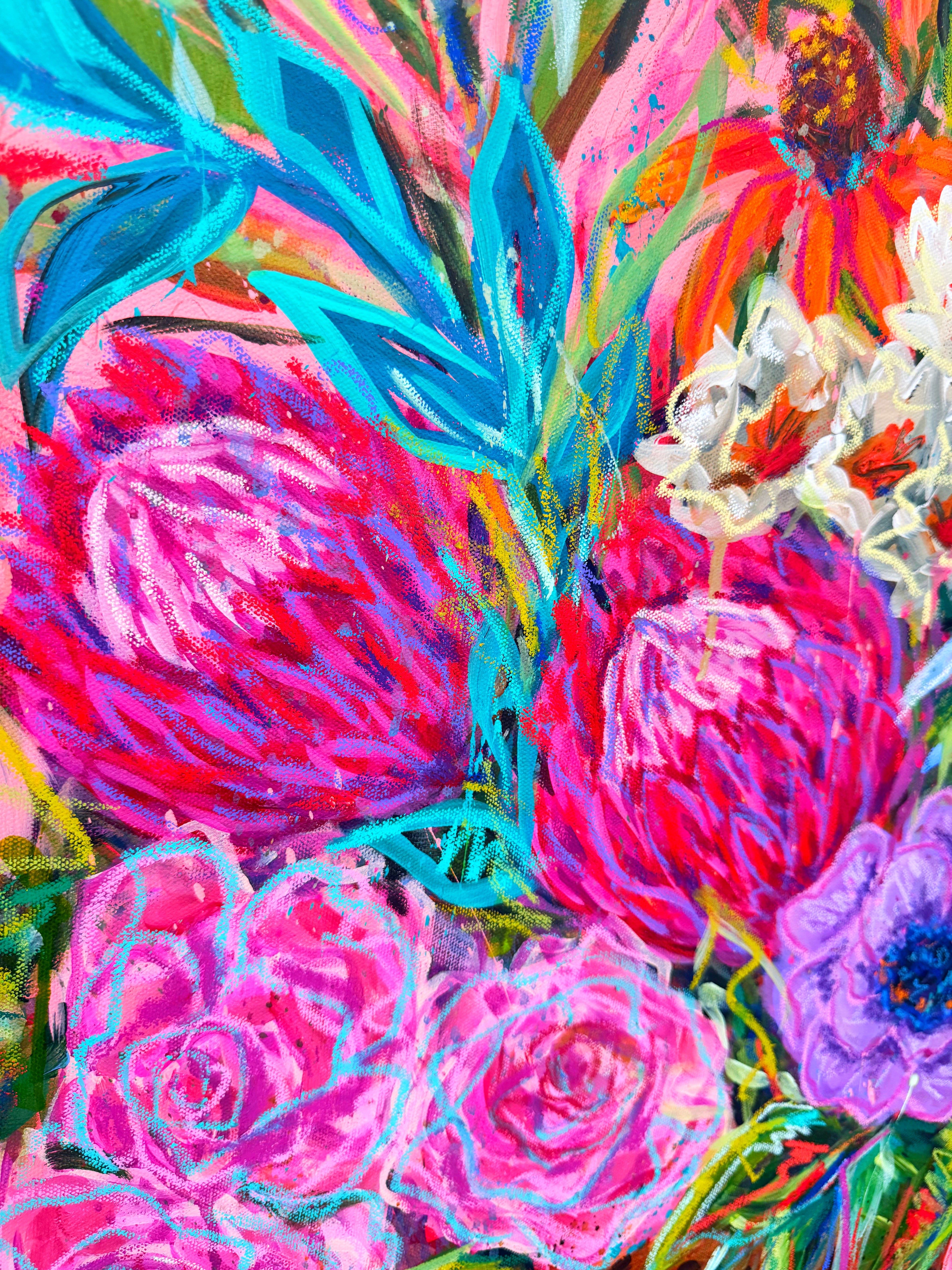 The Way That I Am | 36x36" Original Floral Painting by Audra Sampson