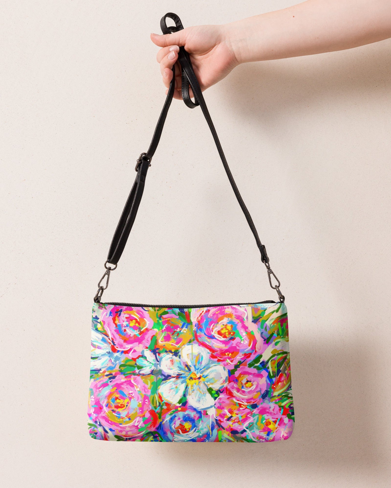 Bicycle Floral Pattern Print Crossbody bags
