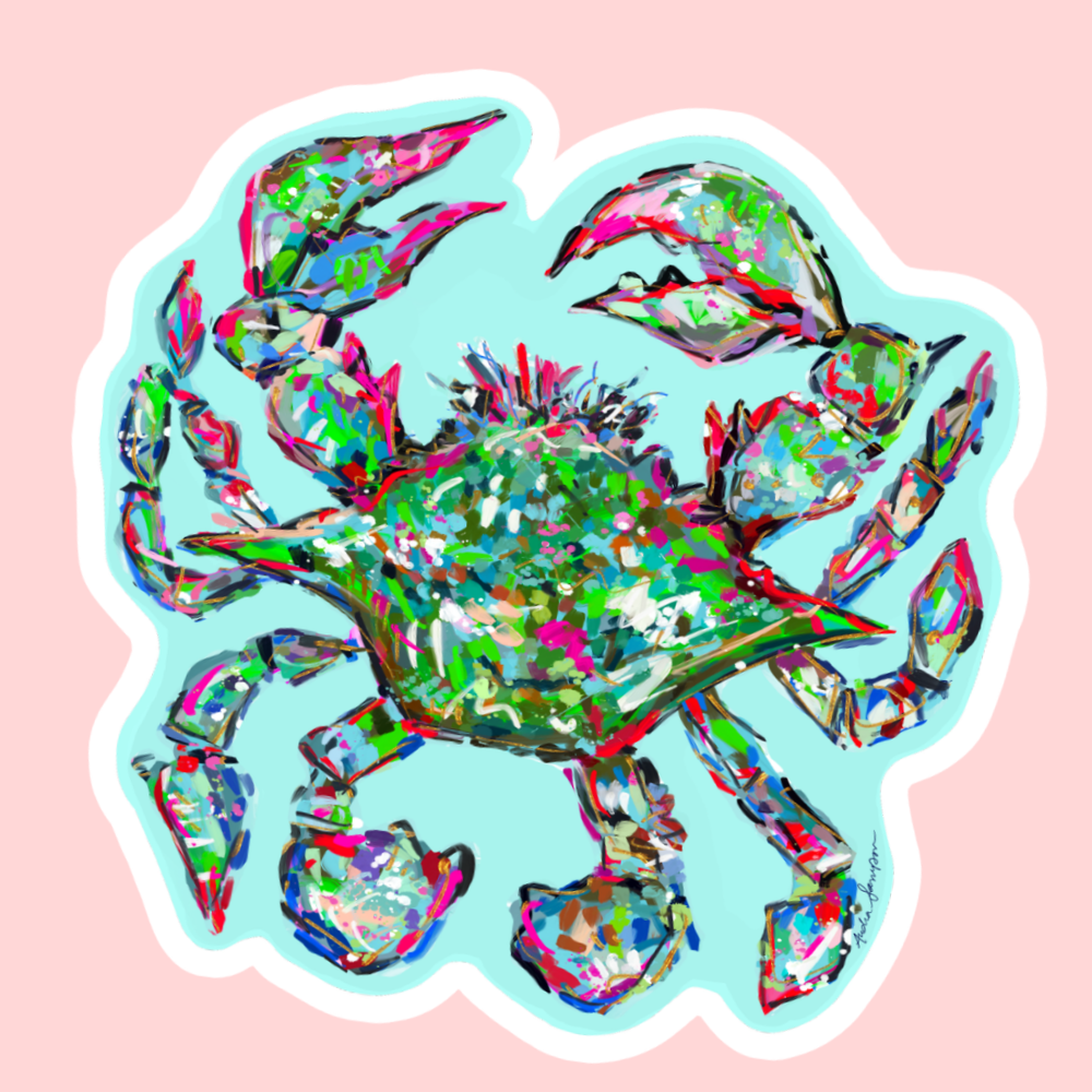 Blue Crab Sticker