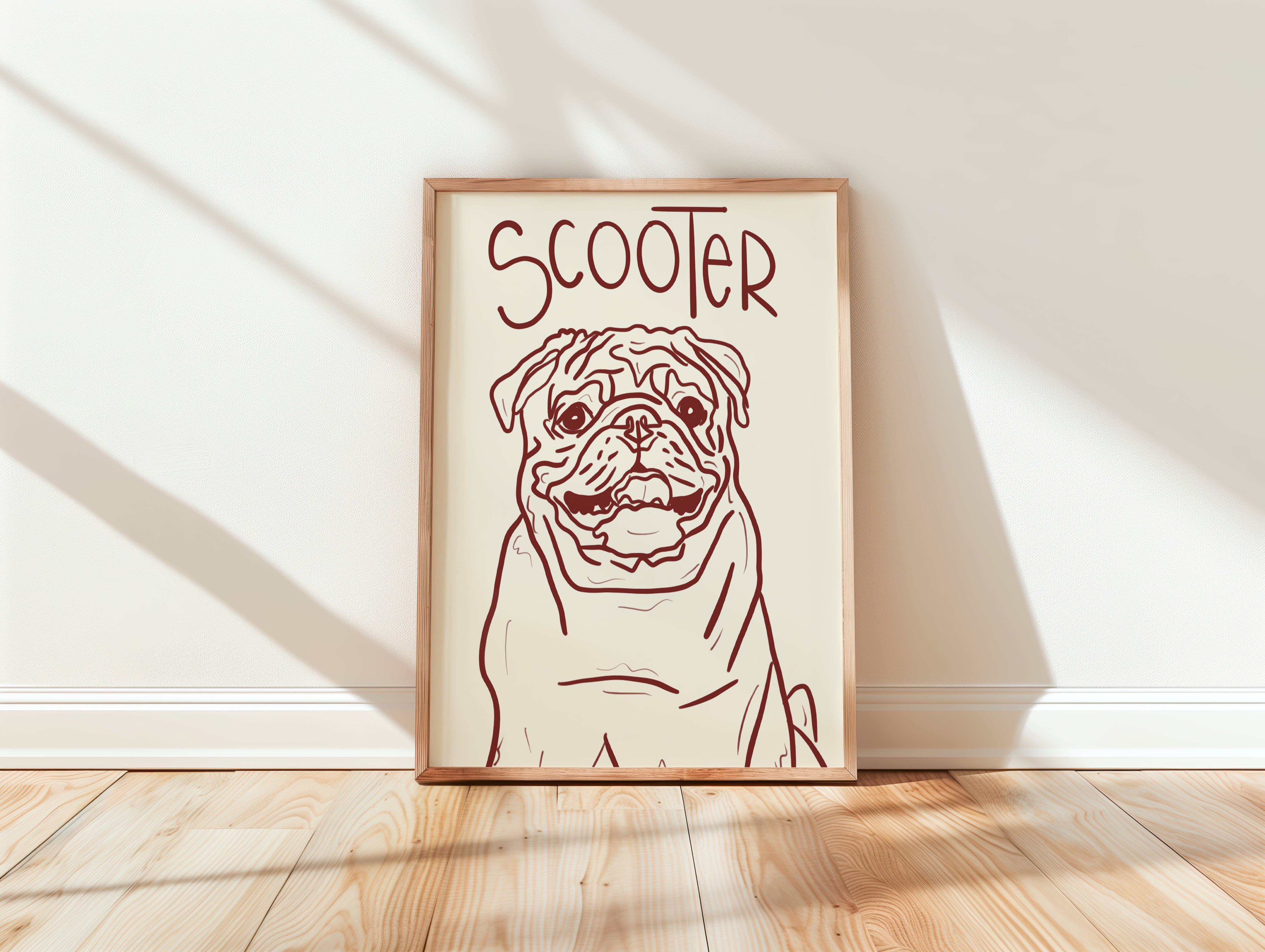 Custom Pet Portrait - Minimalist Modern Line Drawing