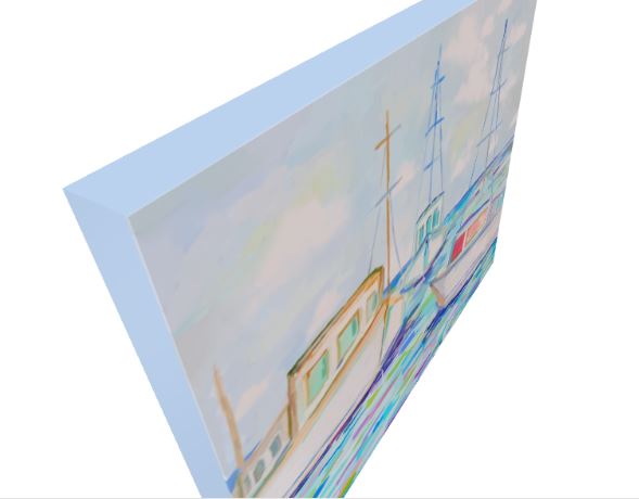 Fishing Boats Art Print on Paper or Canvas - Coastal Wall Art, Nautical Beach Decor