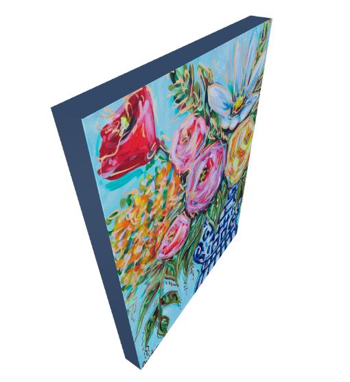 Ginger Jar Floral Art Print on Paper or Canvas - Maximalist Decor, Grand Millennial, Dopamine Decor, Colorful Poster