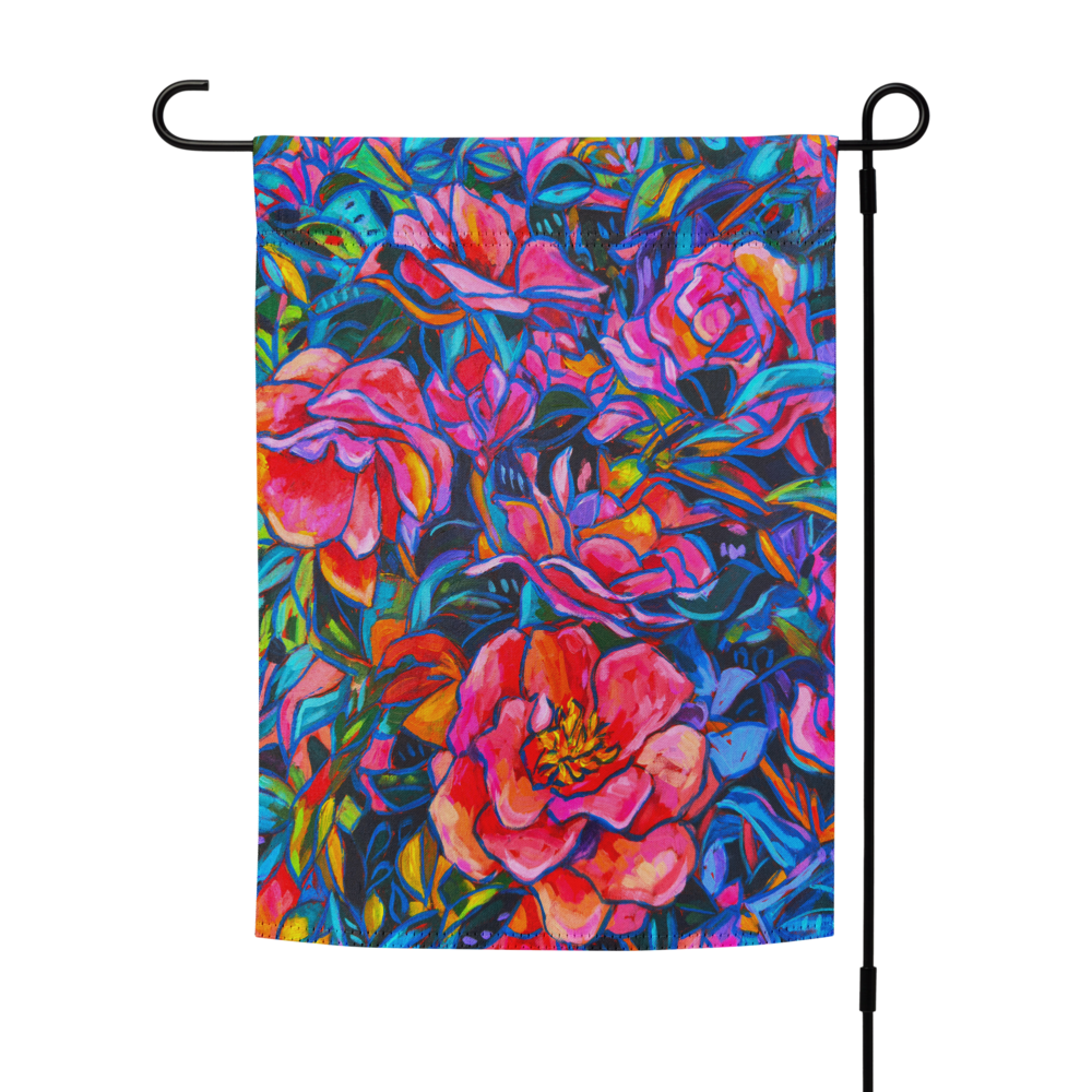 Camellia Flower Garden flag