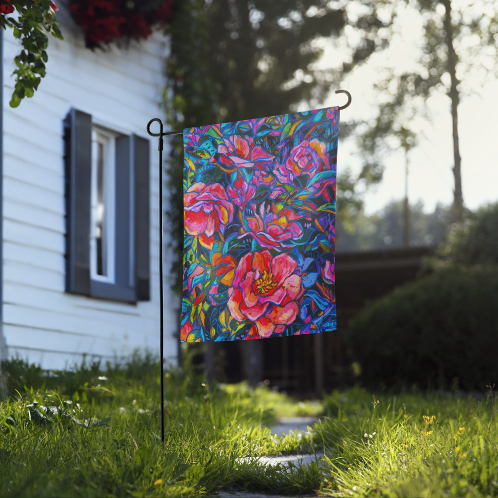 Camellia Flower Garden flag