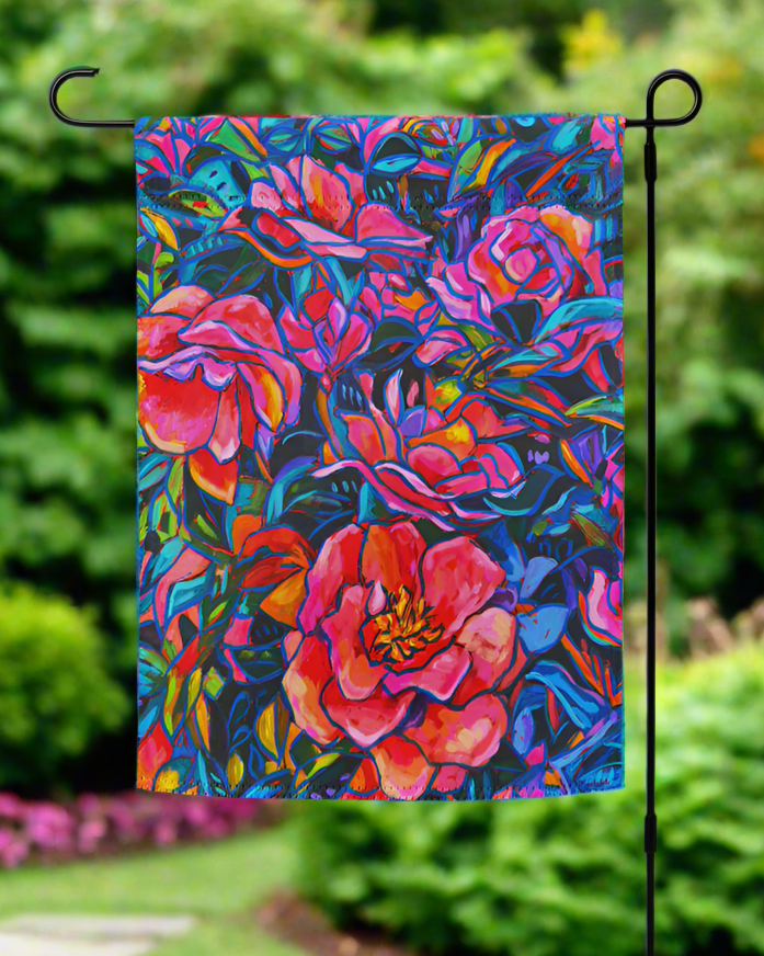 Camellia Flower Garden flag